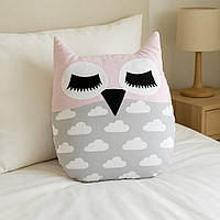 Подушка Хатка Сова Рожева із сірим від New and Classic