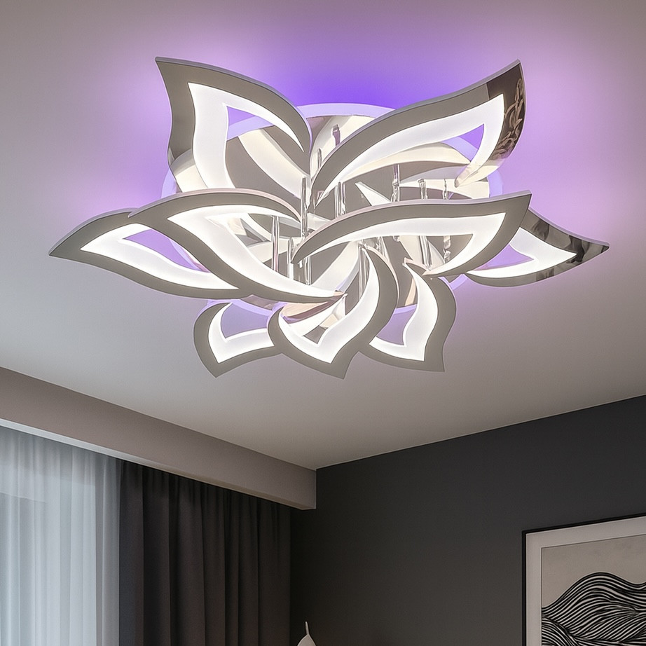 Яскрава Led-люстра до 25 м² з пультом 144W (1181/6+3 HR), фото 1