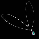 Підвіска. Натуральний смарагд, сапфір і рубін. Срібло 925., фото 2