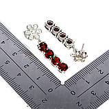 Сережки. Натуральний гранат. Срібло 925., фото 2