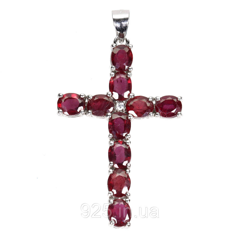 Підвіска. Натуральний рубін. Срібло 925., фото 1