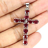 Підвіска. Натуральний рубін. Срібло 925., фото 3