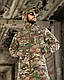 Тактичний костюм софтшел мультикам осінь військова форма Multicam softshell на флисі з капюшоном з безліччю кишень - фото 8 - id-p1979781574