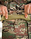 Тактичний костюм софтшел мультикам осінь військова форма Multicam softshell на флисі з капюшоном з безліччю кишень - фото 9 - id-p1979781574