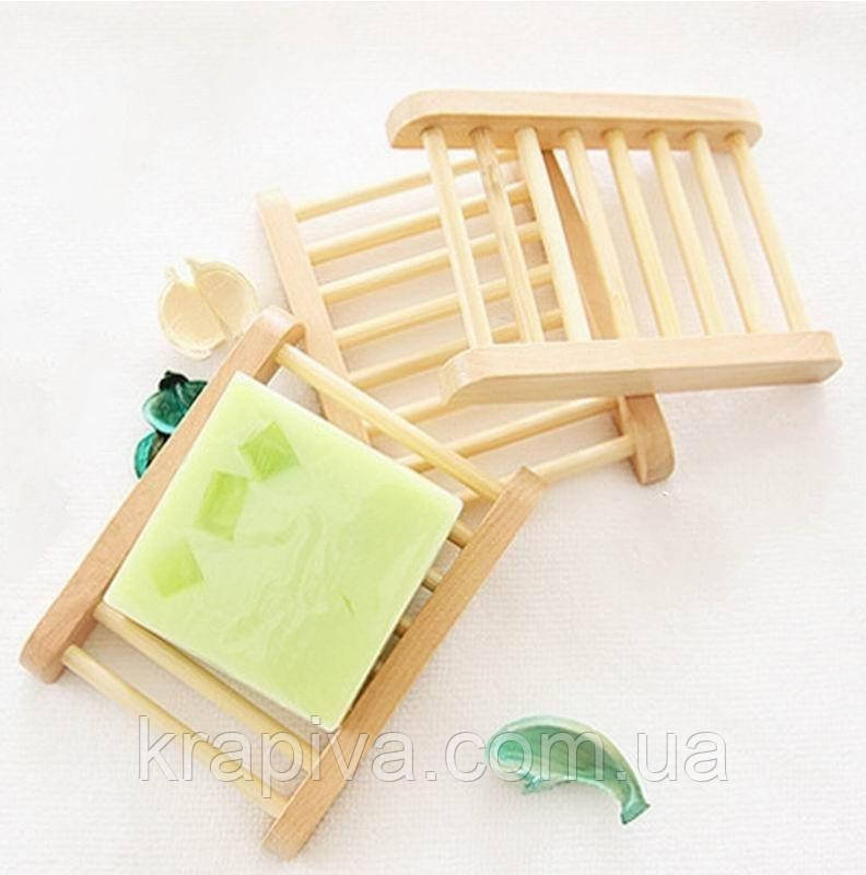 Мильниця бамбукова дерев'яна екологічна, еко мильниця дерево, фото 1