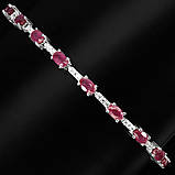 Браслет. Натуральний рубін. Срібло 925., фото 3