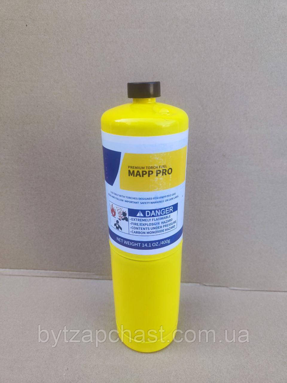 МАПП-газ (MAPP GAS) баллон 0,453гр. для пайки, фото 1