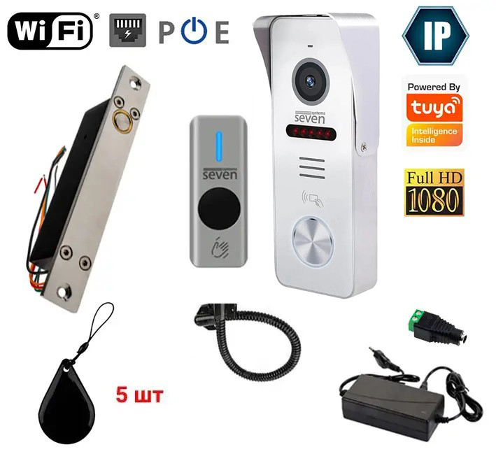 Комплект контролю доступу з електоригельним замком і Wi-Fi панеллю виклику SEVEN KD-7842