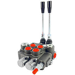 Гідророзподільник моноблочний 2P80 RENMAN (2 секції, 80 л/хв)