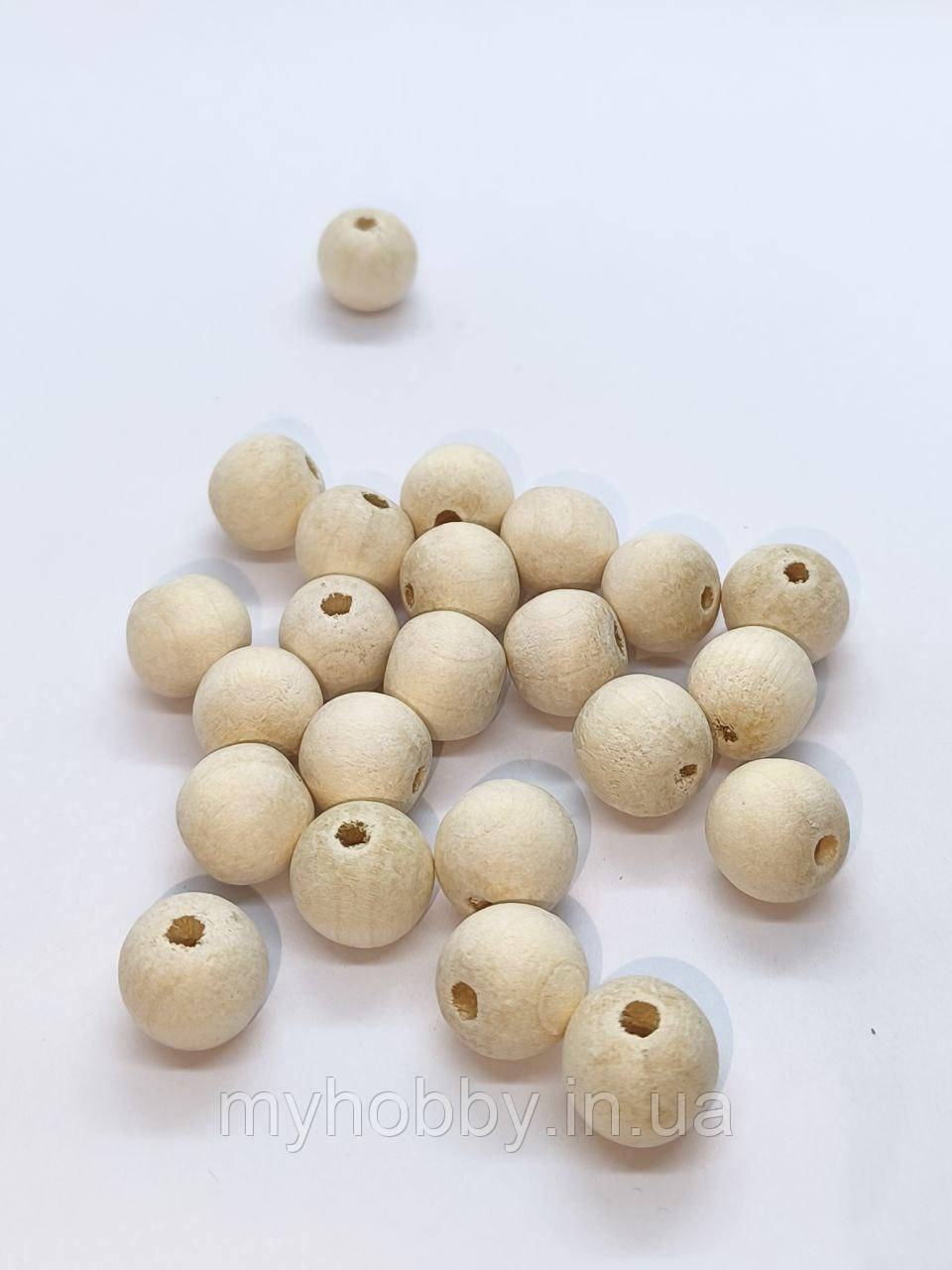 Намистини дерев'яні  Бук 13мм -(+-25шт), фото 1