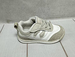 Дитячі легкі шкіряні кросівки Jong Golf на липучці 21-26 бежеві