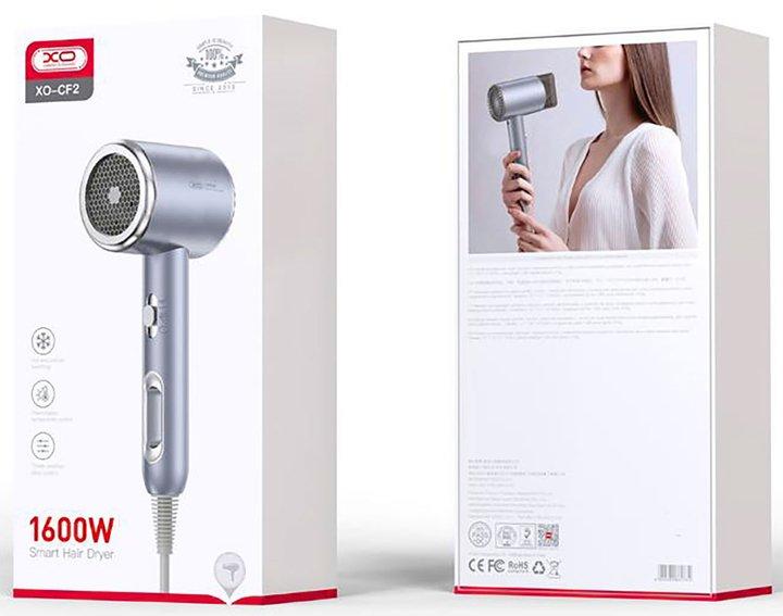 Фен XO CF2 з контролем температури 1600W Blue 209684, фото 1