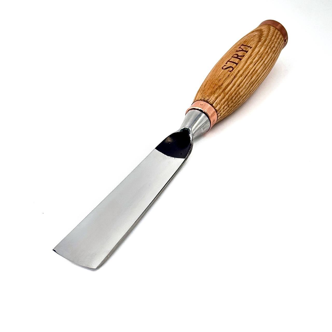 Стамеска ударна 30мм STRYI Profi відлога для об'ємного та скульптурного різьблення по дереву, фото 1