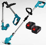 Портативна електрична косарка з 2 акумуляторами 2000 мАг, фото 5