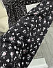 Жіноча піжама, костюм для дому. Розмір XL (Фактично на L, заміри в описі) Чорний в квітковий принт., фото 2