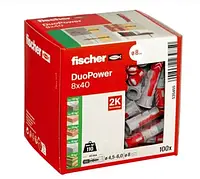 Набір з 3 упак. Колінчасті цвяхи для бетону розпорні вкладиші Fischer Duopower 8x40 100 штук