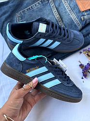 Жіночі кросівки Adidas Handball Spezial Blue кеди Адідас Спеціал Спешл сині замшеві для прогулянок демісезон