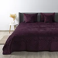Покрывало ТЕП "VELOUR" Бордо/Ромб круглый, 180x240
