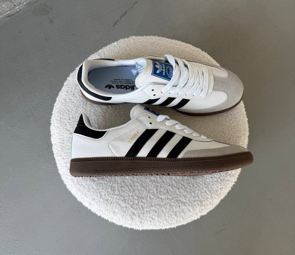 Жіночі кросівки Adidas Samba OG White / Black, фото 1