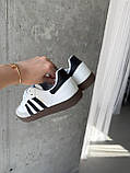 Жіночі кросівки Adidas Samba OG White / Black, фото 2
