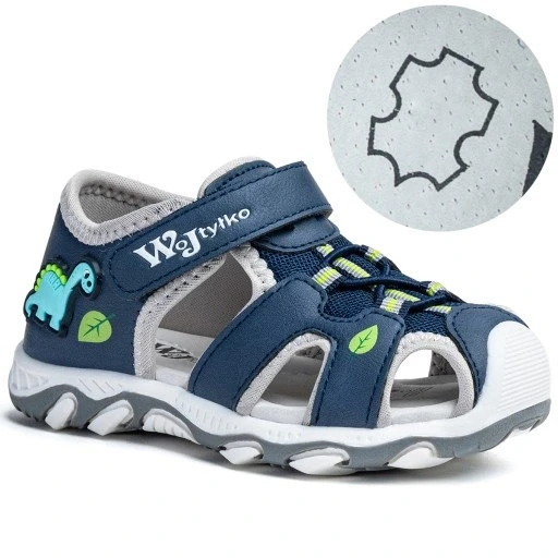 Спортивні сандалі з натуральної шкіри зручні закриті дихаючі легкі войтилко 22