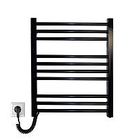 Полотенцесушитель электрический Carino ARIANNA с кнопкой Черный глянец 590*490