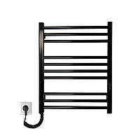 Полотенцесушитель электрический Carino ARIANNA с контроллером Черный глянец 590*490