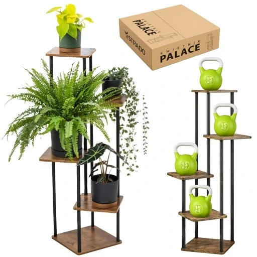 Металевий підставка для квітів висока стояча 5 рівнів велика 106 см Xl Palace