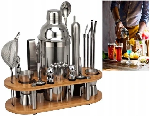 Професійний барменський набір для коктейлів 23 в 1 з шейкером
