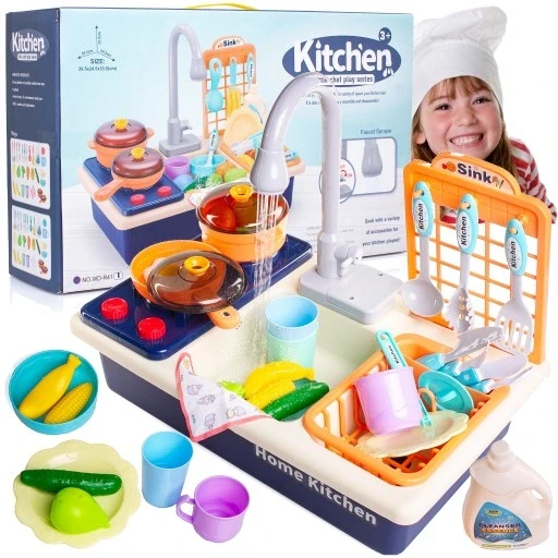 Умивальник кухонна піч кухня для дітей горілки кран з водою каструлі