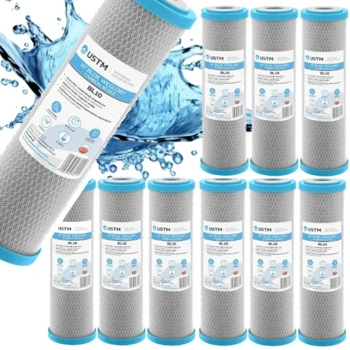 10x фільтр для води змінний вугільний фільтр 10" дюймів вугільний блок Bl10 Ustm, фото 1