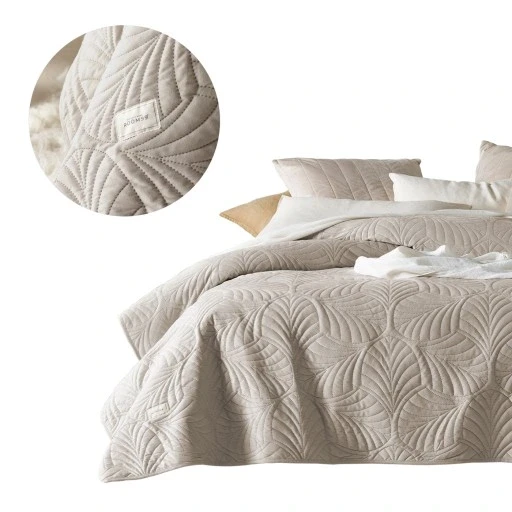 Покривало-плед на ліжко диван софу стегане з велюру 220x240 модель "feel" різні кольори