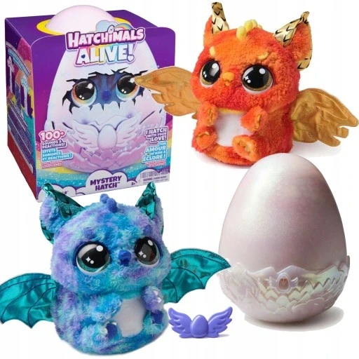 Hatchimals Alive інтерактивна маскотка-сюрприз дракон Draggle у яйці