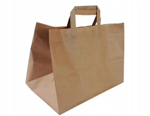 Паперова сумка для кейтерингу 32 шт. 22 шт. 25 320x220x250 з плоскою ручкою 250шт