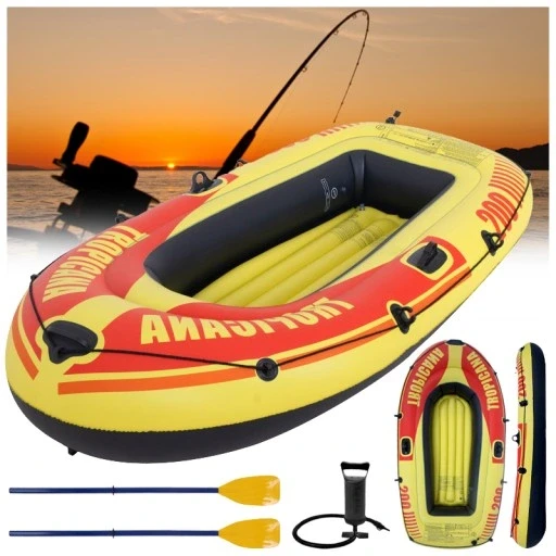 Надувний рибальський понтон для плавання "тропікана" з веслами 218x110 комплект