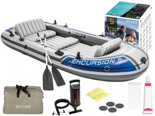 Понтон для риболовлі Excursion 5 для 5 осіб Intex з насосом+весла+клей 68325 модель 2025