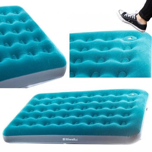 Надувний матрац для двох осіб для сну 191 х 137 х 22 Riwall з насосом 250кг