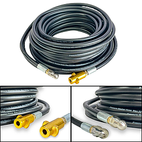 Шланг для чищення каналізації під будь-яку мийку Karcher, Lavor, Воѕсһ, 15 м + форсунка