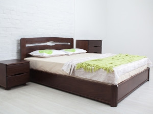 Ліжко дерев'яне Нова з підіймальним механізмом ТМ Олімп