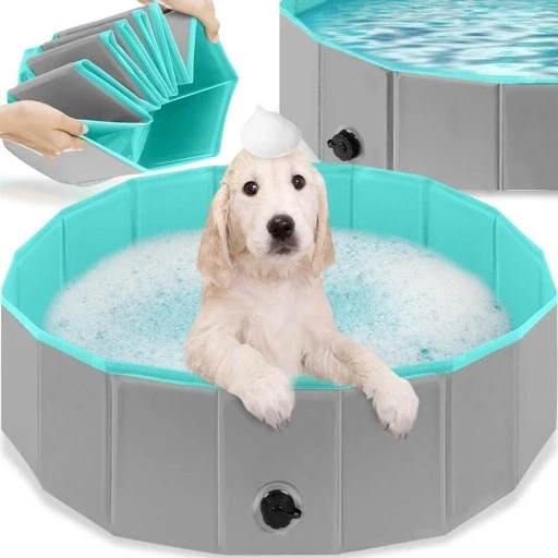 Великий басейн для собаки тварин садовий розкладний огороджений 120x30 Cm, фото 1