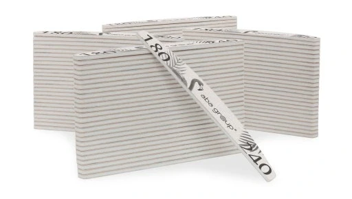 Набір 100 штук пилочок для нігтів "човник" 180/240 стандарт Aba