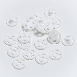 Пришивні білі кнопки з пластику, діаметр 7 мм (10 штук)