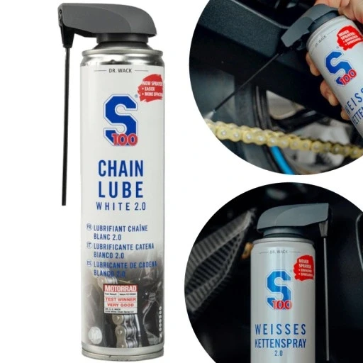 S100 спрей для мотоциклетного ланцюга White Chain Spray 2.0 400 мл, фото 1