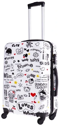 Подорожча валіза середнього розміру 60л 4 колеса валізи з полікарбонату різні кольори