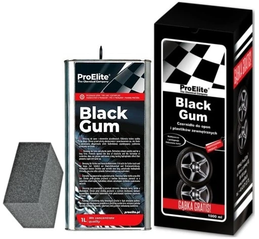 Чорнило для шин Proelite Black Gum 1l + губка