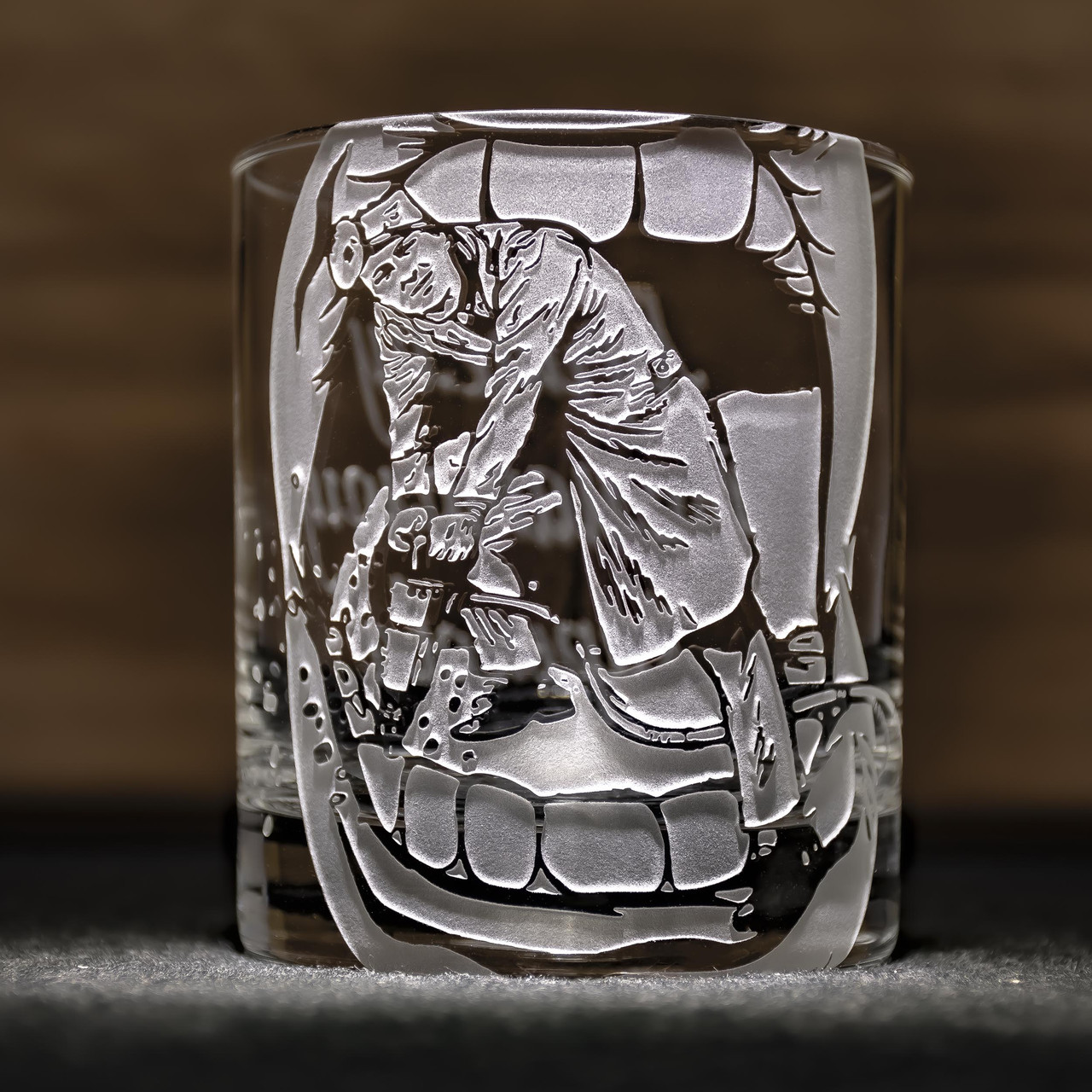 Подарунок для стоматолога - Іменний стакан для віскі, води та соку з веселим гравіюванням, фото 1