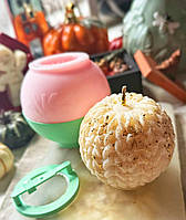 Молд силіконова форма для свічки "В'язаний светр", м'який та еластичний силікон. Розмір приблизно 80 мм