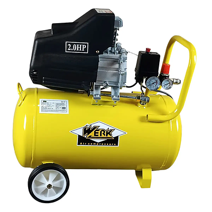 Поршневий компресор масляний 1.5 кВт 50 л Werk BM-2T50N надійний компресор, фото 1