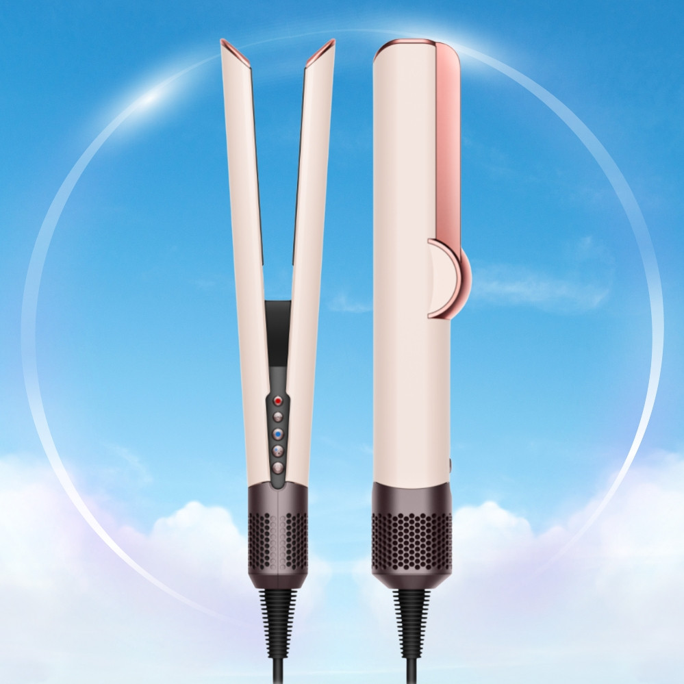Фен випрямляч для вологого та сухого волосся Утюжок з дисплеєм та регулюванням температури повітря, фото 1