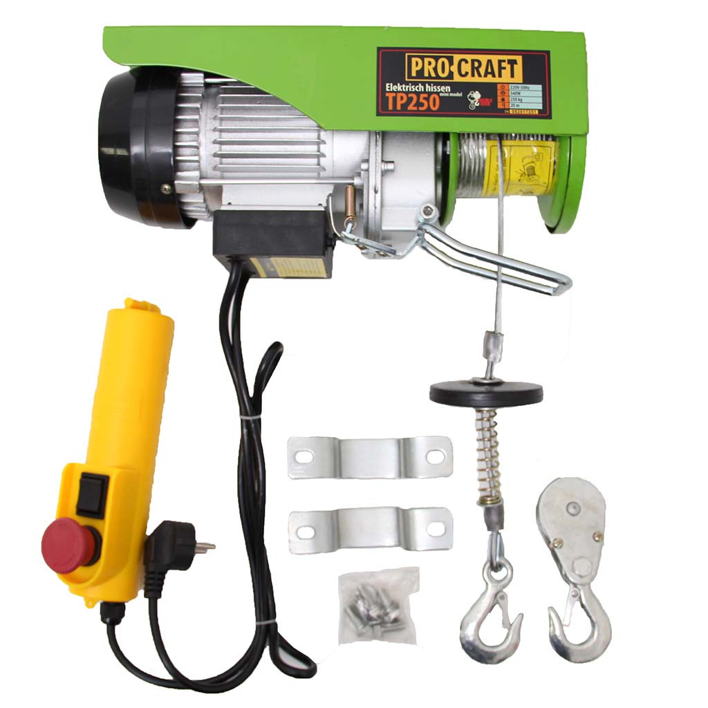 Підйомник електричний, тельфер (250 кг, 20 м) Procraft TP250, фото 1
